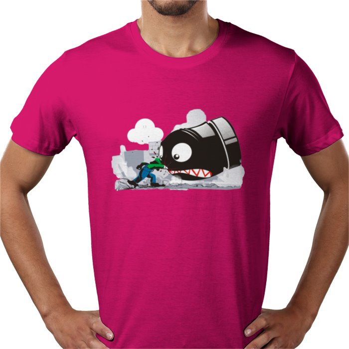 Super Mario Bros — Luigi Punching Bullet Bill T-Shirt