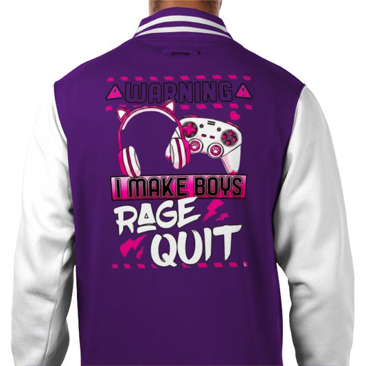 I Make Boys Rage Quit Varsity Jacket