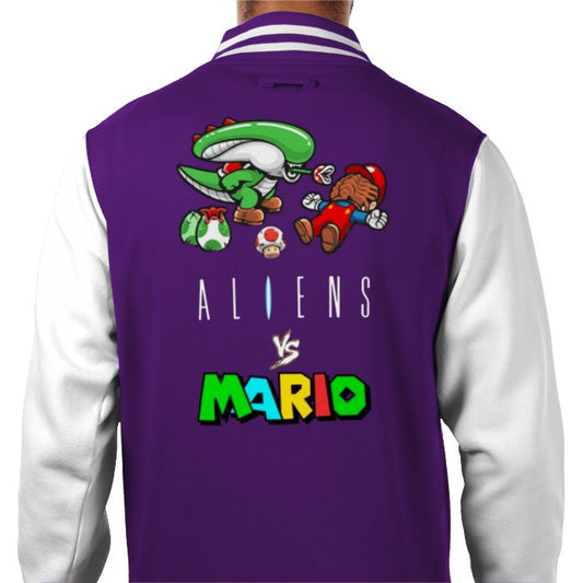 Super Mario x Aliens - Xeno Yoshi Varsity Jacket