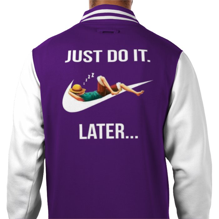 One Piece & Nike - Just Do It Later Varsity Jacket