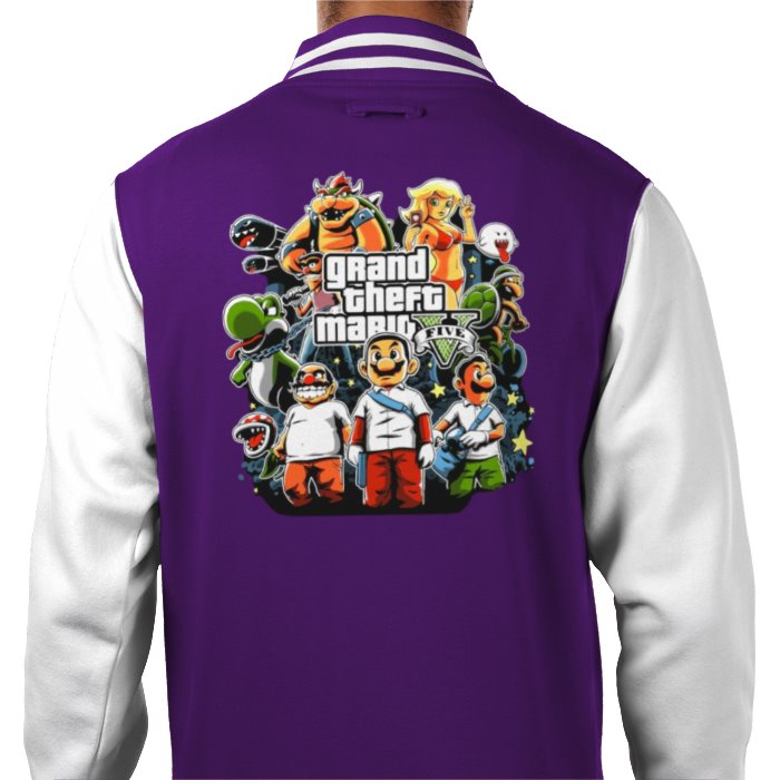 Grand Theft Auto & Super Mario Bro's - Grand Theft Mario Varsity Jacket