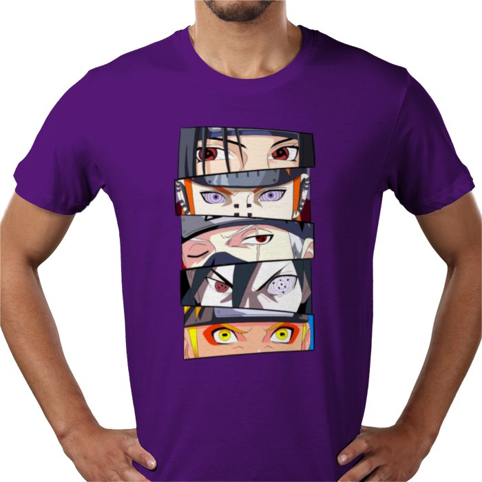 Naruto Eyes T-Shirt | Sharingan & Rinnegan Anime Tee