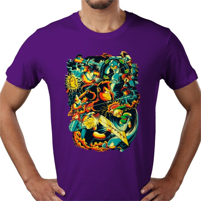 Retro Gamer Collage T-Shirt | Classic 80s 90s Gaming Graphic Tee