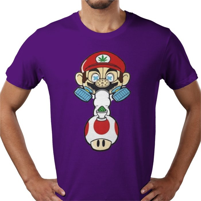 Super Mario's Bong T-Shirt | Funny Gaming 420 Parody Tee