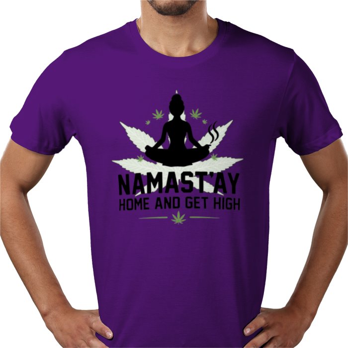 Nama'Stay Home - Funny Cannabis Yoga T-Shirt