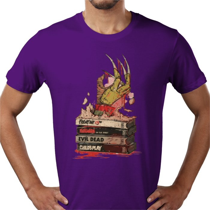 VHS Horror Tapes - Freddy Theme T Shirt