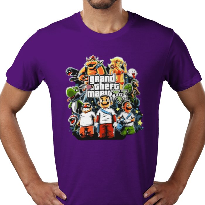 Grand Theft Auto & Super Mario Bro's - Grand Theft Mario T-shirt