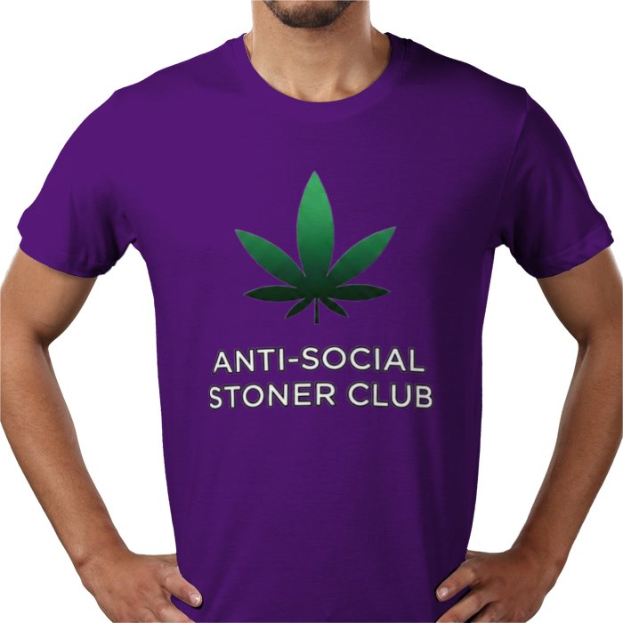 Anti-Social Stoner Club T-Shirt | Funny 420 Cannabis Graphic Tee