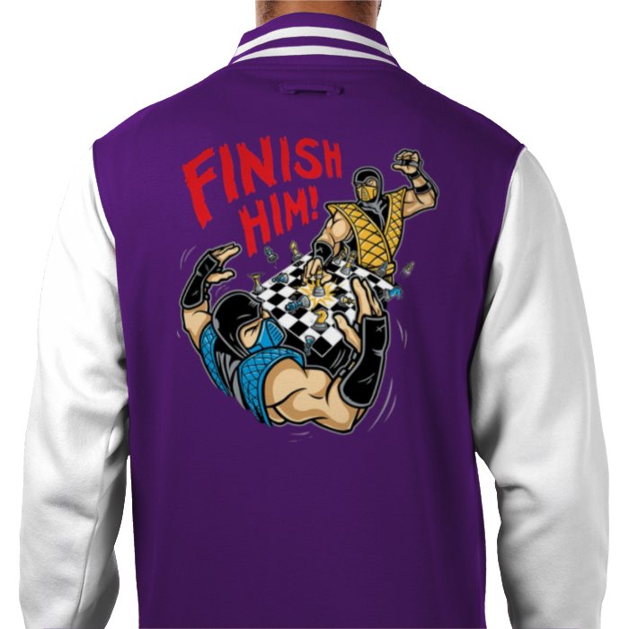 Mortal Kombat - Finish Him Chess Varsity Jacket