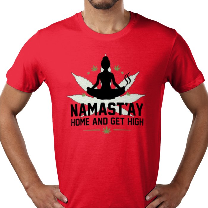 Nama'Stay Home - Funny Cannabis Yoga T-Shirt