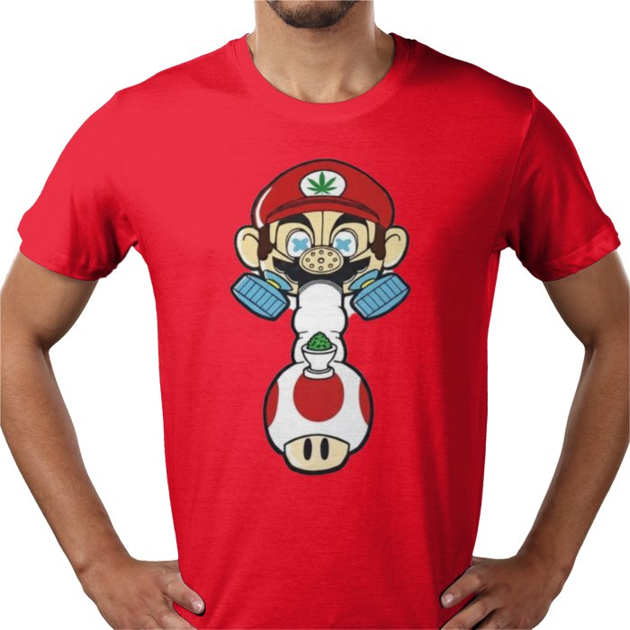 Super Mario's Bong T-Shirt | Funny Gaming 420 Parody Tee