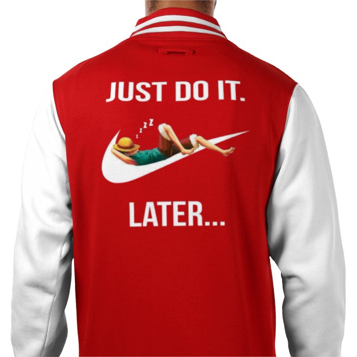 One Piece & Nike - Just Do It Later Varsity Jacket