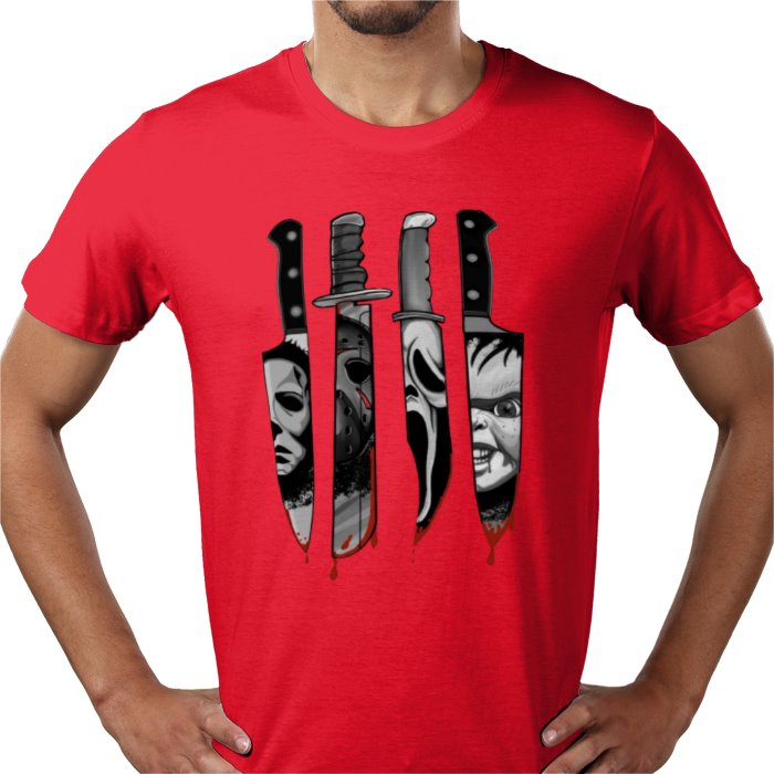 Horror Knifes Theme T Shirt