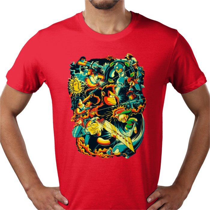 Retro Gamer Collage T-Shirt | Classic 80s 90s Gaming Graphic Tee