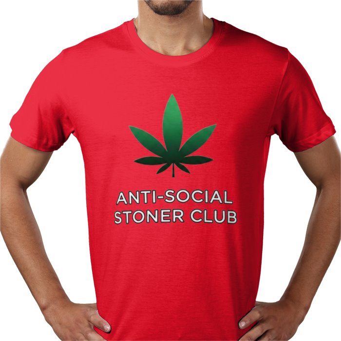 Anti-Social Stoner Club T-Shirt | Funny 420 Cannabis Graphic Tee