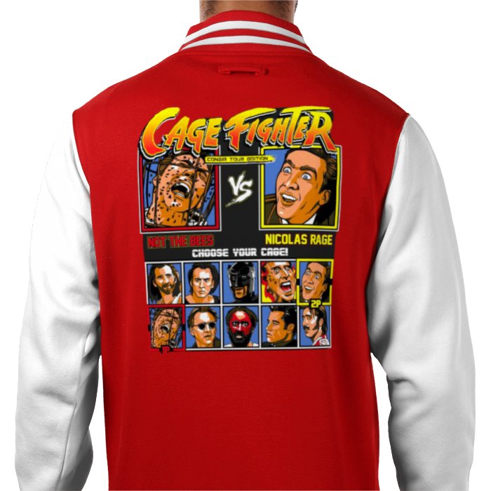 Nicholas Cage & Street Fighter - Cage Fighter Varsity Jacket