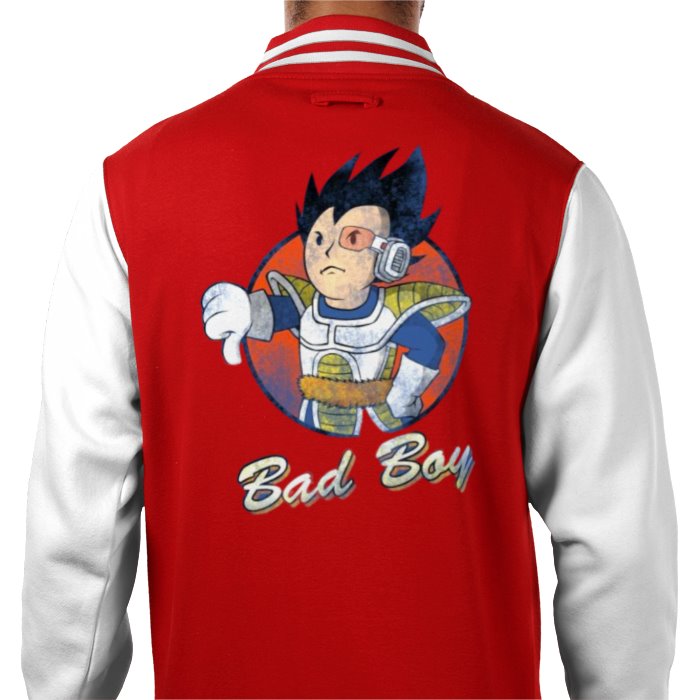 Fallout & Dragon Ball Z - Bad Boy Thumbs Down Varsity Jacket