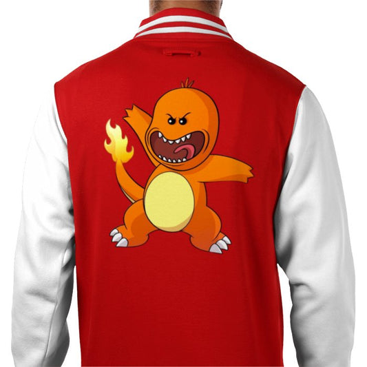 Rick & Morty & Pokémon - Charmander Varsity Jacket