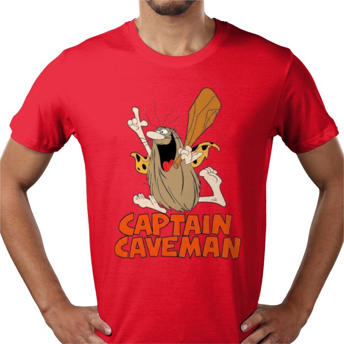 Captain Caveman Theme T-shirt