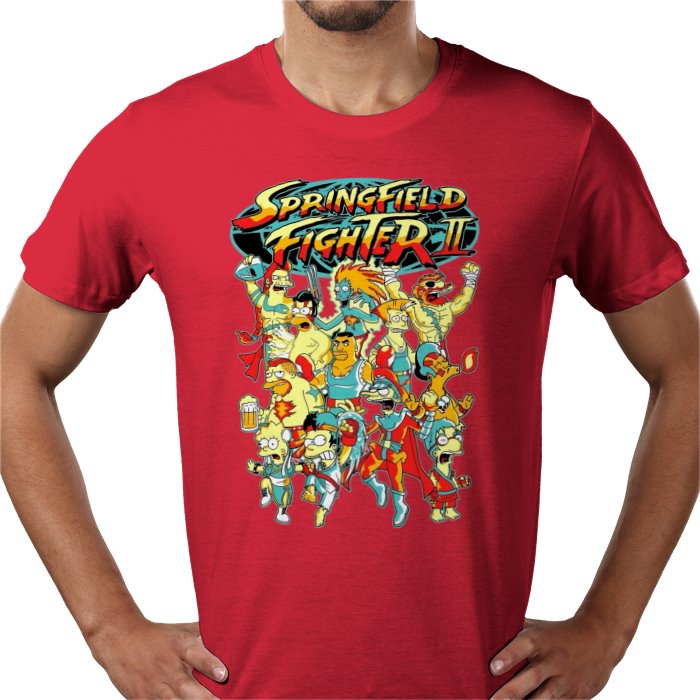 The Simpsons x Street Fighter 2 Parody T-Shirt
