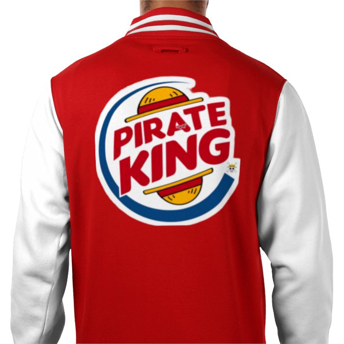 One Piece & Burger King - Pirate King Varsity Jacket