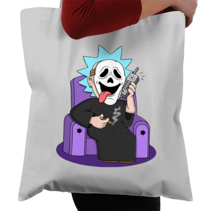 Rick & Morty x Scream - Ghostface Rick Whassup Tote Bag