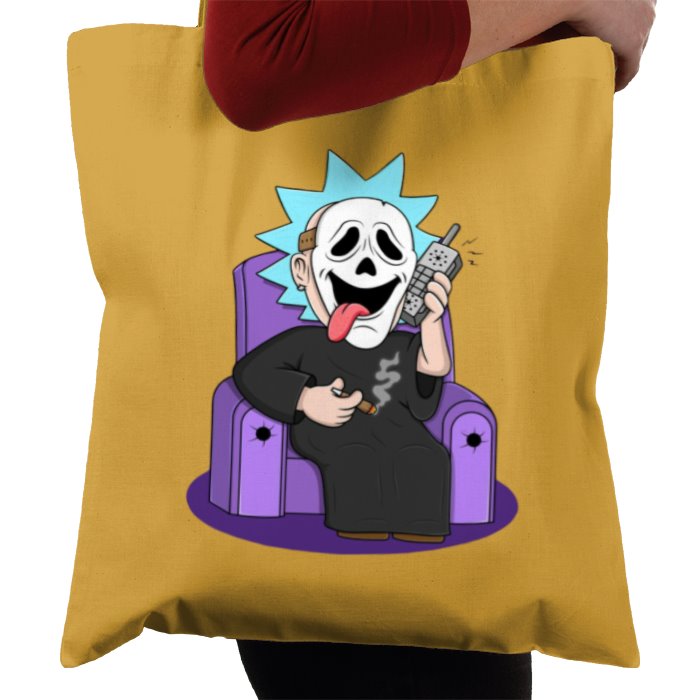 Rick & Morty x Scream - Ghostface Rick Whassup Tote Bag