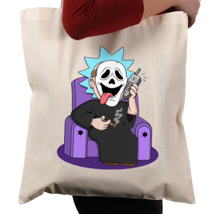 Rick & Morty x Scream - Ghostface Rick Whassup Tote Bag