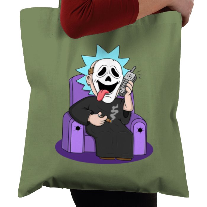 Rick & Morty x Scream - Ghostface Rick Whassup Tote Bag