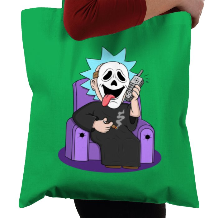 Rick & Morty x Scream - Ghostface Rick Whassup Tote Bag