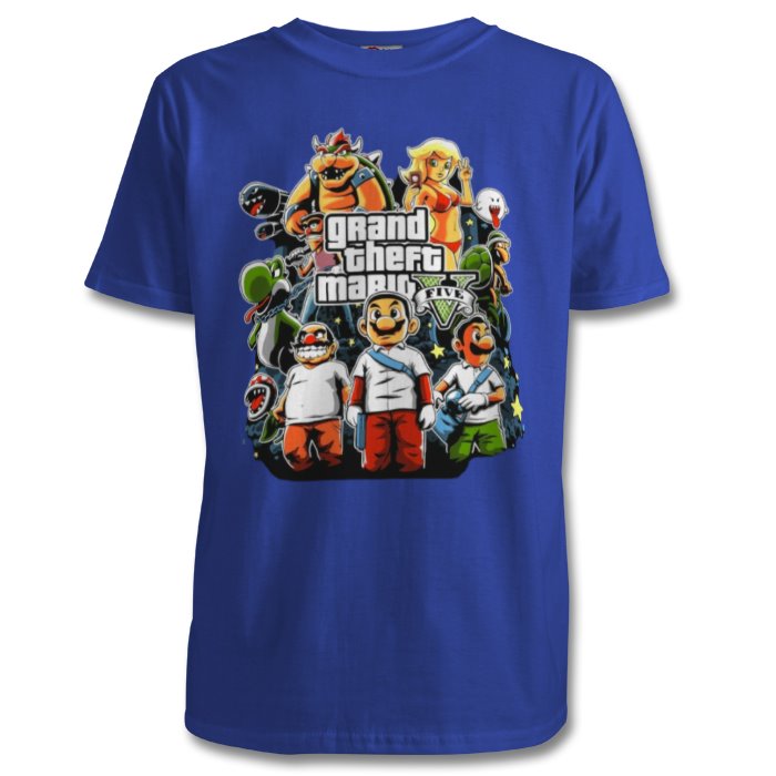 Grand Theft Auto & Super Mario Bro's - Grand Theft Mario T-shirt