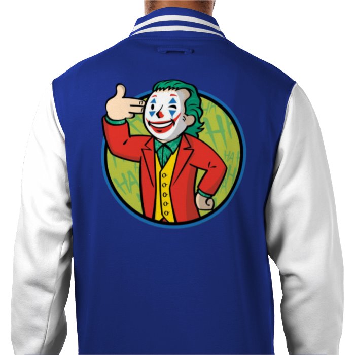 Fallout & Joker - Hand Gun Gesture Varsity Jacket