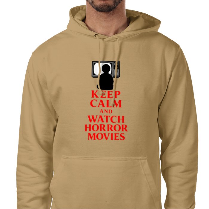 Keep Calm And Watch Horror Movies Pocket Hoodie
