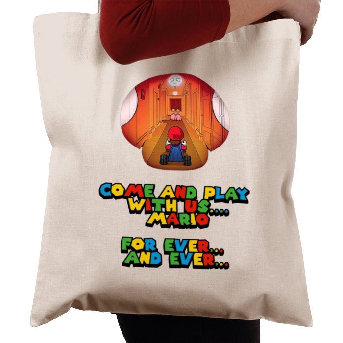 Super Mario Bro's x The Shining - Come Play With Us Mario Tote Bag