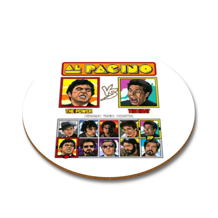 Al Pacino - Scarface Vs Heat Round Coasters