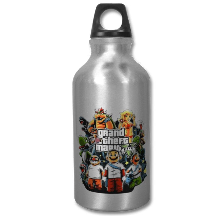 Grand Theft Auto & Super Mario Bro's - Grand Theft Mario Water Bottle