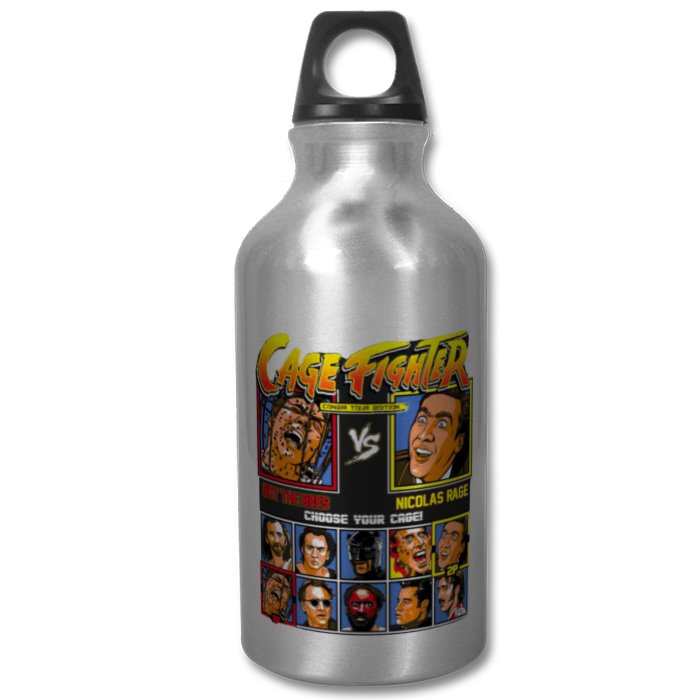 Nicholas Cage & Street Fighter - Cage Fighter Water Bottle