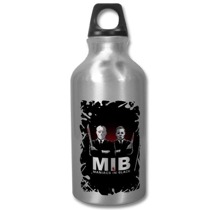 Men In Black & Friday 13th & Halloween - Maniacs In Black Water Bottle