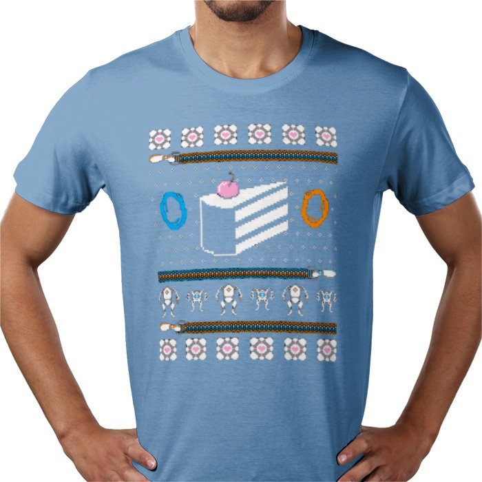 Ugly Jumper Style - Portal Cake Christmas T Shirt