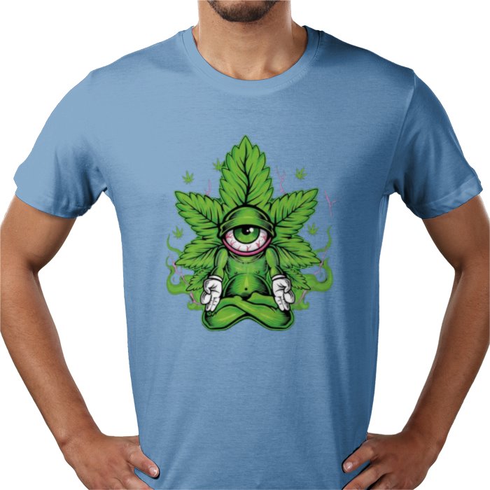 Cannabis Meditating Leaf - Chill 420 T-Shirt