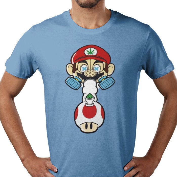 Super Mario's Bong T-Shirt | Funny Gaming 420 Parody Tee