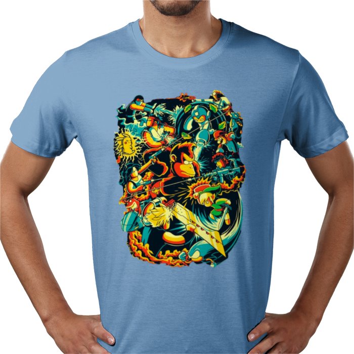 Retro Gamer Collage T-Shirt | Classic 80s 90s Gaming Graphic Tee