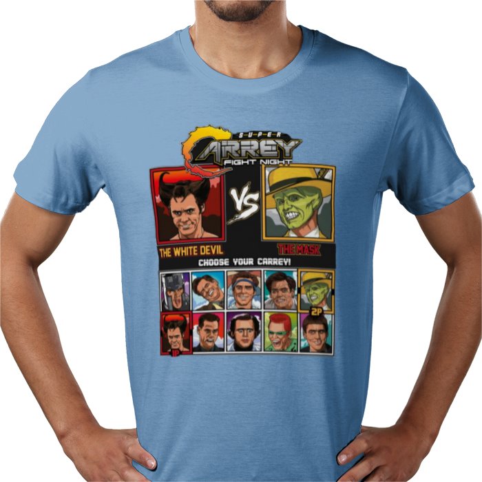 Jim Carrey & Fight Night & Street Fighter - Super Carrey Fight Night T-shirt