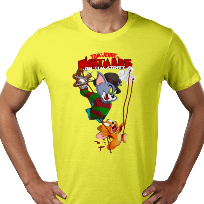 Tom And Jerry & A Nightmare On Elm Street - Freddy & Jerry T-shirt