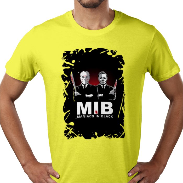 Men In Black & Friday 13th & Halloween - Maniacs In Black T-shirt