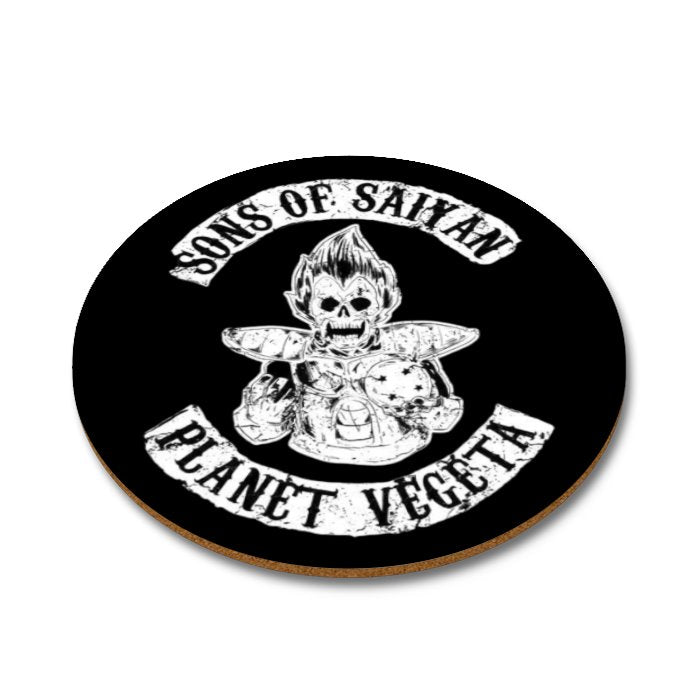 Dragonball Z x Sons Of Anarchy - Sons Of Vegeta Round Coasters