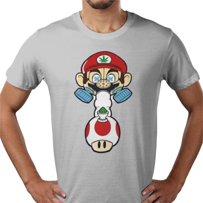 Super Mario's Bong T-Shirt | Funny Gaming 420 Parody Tee