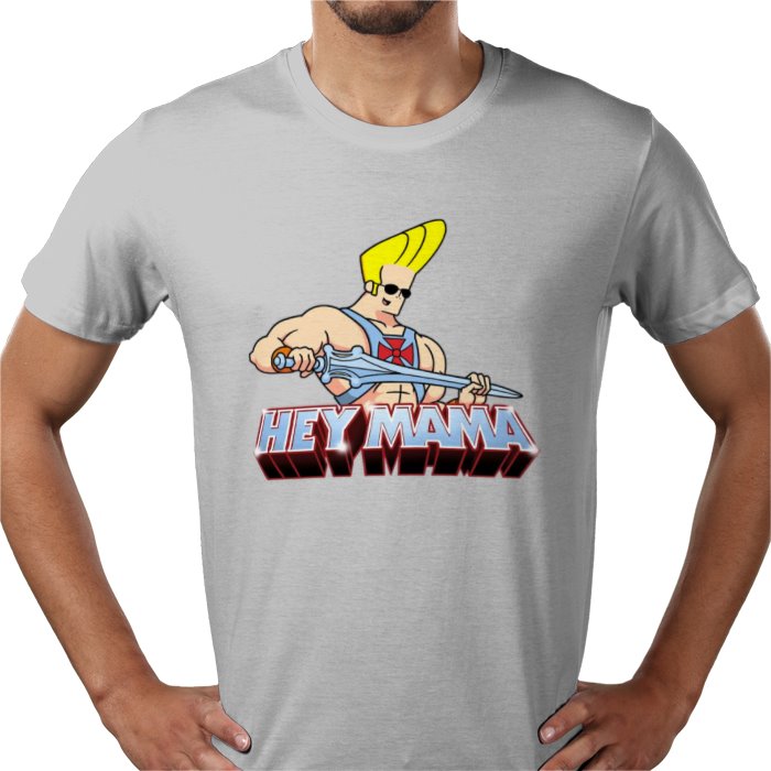 Johnny Bravo & He-Man - Hey Mama T-shirt