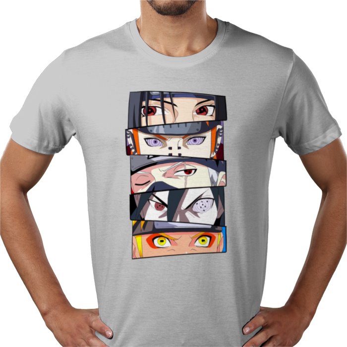 Naruto Eyes T-Shirt | Sharingan & Rinnegan Anime Tee