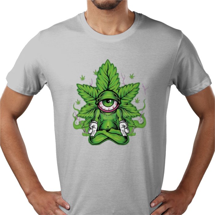 Cannabis Meditating Leaf - Chill 420 T-Shirt
